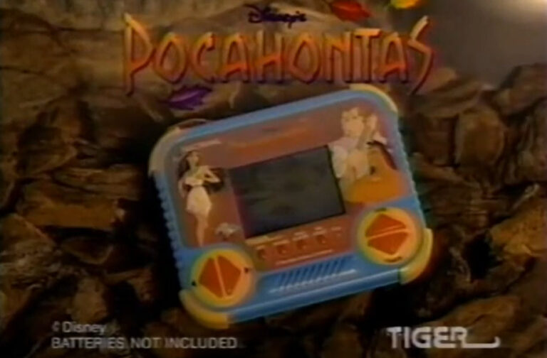 TIGER DISNEY’S POCAHONTAS HANDHELD VIDEO GAME AD (1995) (WINDOWBOXED)