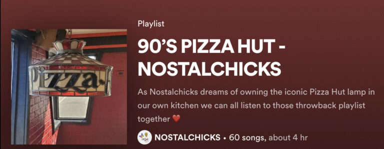 90’s PIZZA HUT PLAYLIST