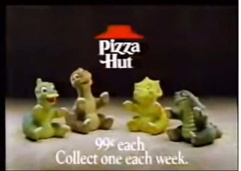 LAND BEFORE TIME HAND PUPPETS FROM PIZZA HUT (1988)