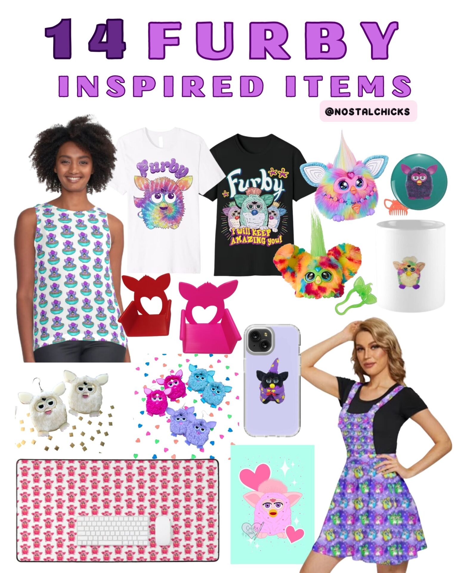 14 FURBY INSPIRED ITEMS - Nostalchicks