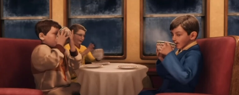 THE POLAR EXPRESS HOT CHOCOLATE SCENE