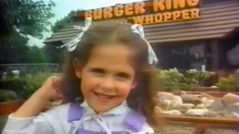 YOUNG SARAH MICHELLE GELLAR IN AN 80’S BURGER KING COMMERCIAL