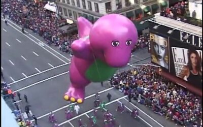 BARNEY GETS DAMAGED AT MACY’S DAY PARADE