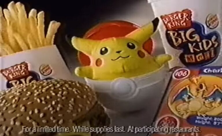 BURGER KING 1999 BIG KIDS MEAL – POKEMON TOYS COMMERCIAL