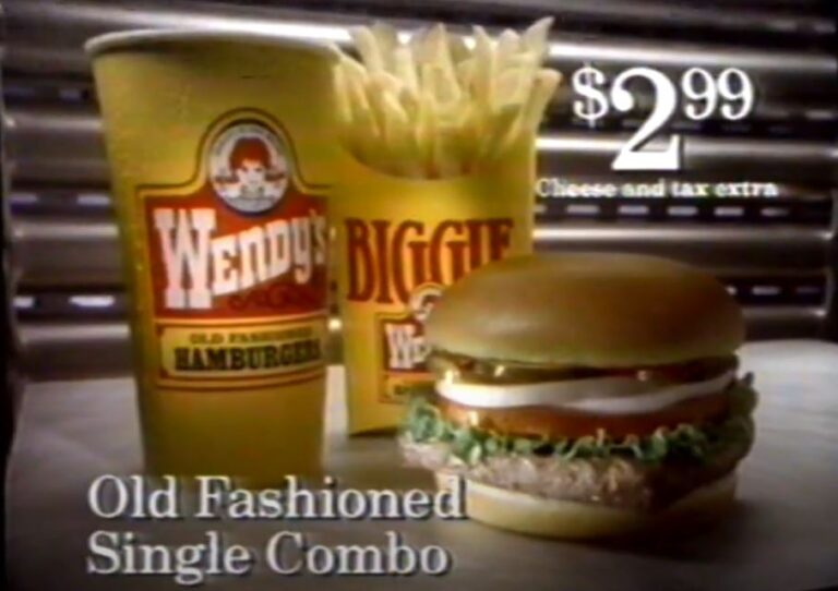 90’S WENDY’S OLD-FASHIONED SINGLE COMBO MEAL COMMERCIAL