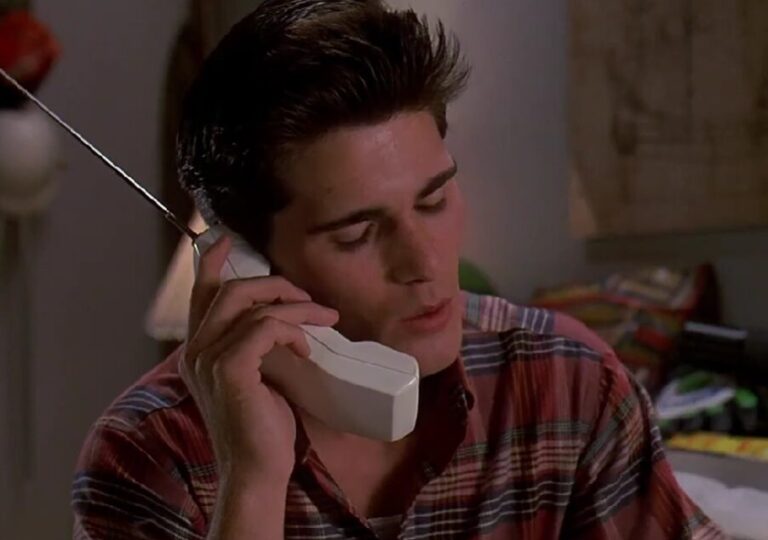 SIXTEEN CANDLES  “JAKE RYANS CALLS SAMS HOUSE” SCENE