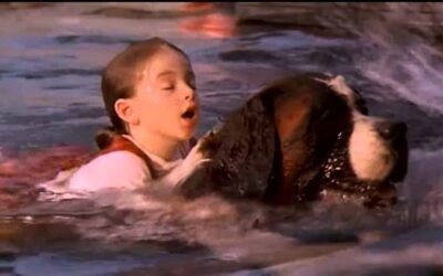 BEETHOVEN MOVIE – BEETHOVEN SAVES EMILY FROM DROWNING SCENE