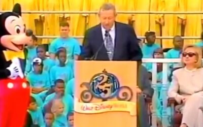 ROY E. DISNEY READS HIS FATHER’S SPEECH AT 25TH ANNIVERSARY OF WALT DISNEY WORLD