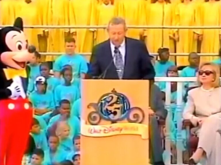 ROY E. DISNEY READS HIS FATHER’S SPEECH AT 25TH ANNIVERSARY OF WALT DISNEY WORLD