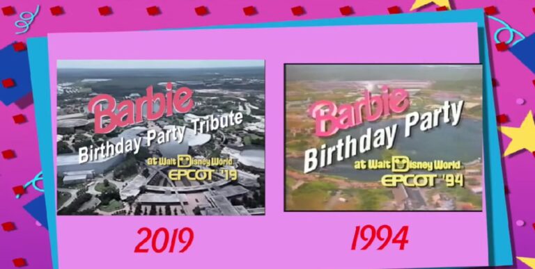 BARBIE BIRTHDAY PARTY AT DISNEY  WORLD – VIDEO COMPARISONS  (1994 AND 2019)