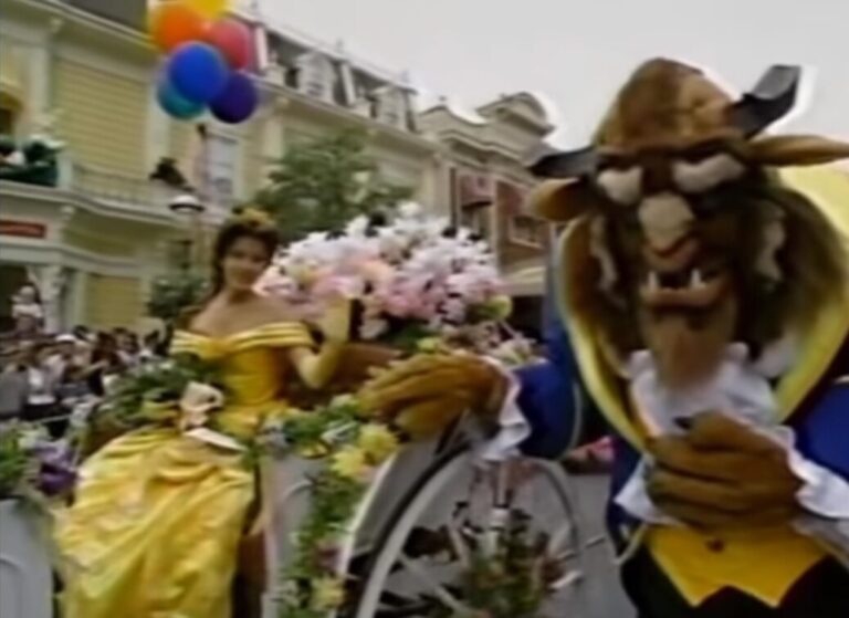 BEAUTY AND BEAST  AT 90’S DISNEY WORLD EASTER PARADE